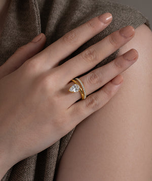 Eternal Grace Pear Diamond Ring Set