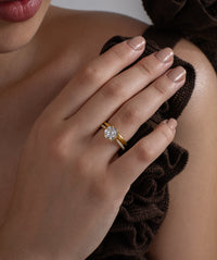 Six Prong Solitaire Ring Set
