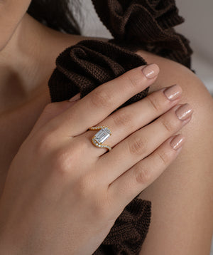 Radiant Flow Diamond Ring