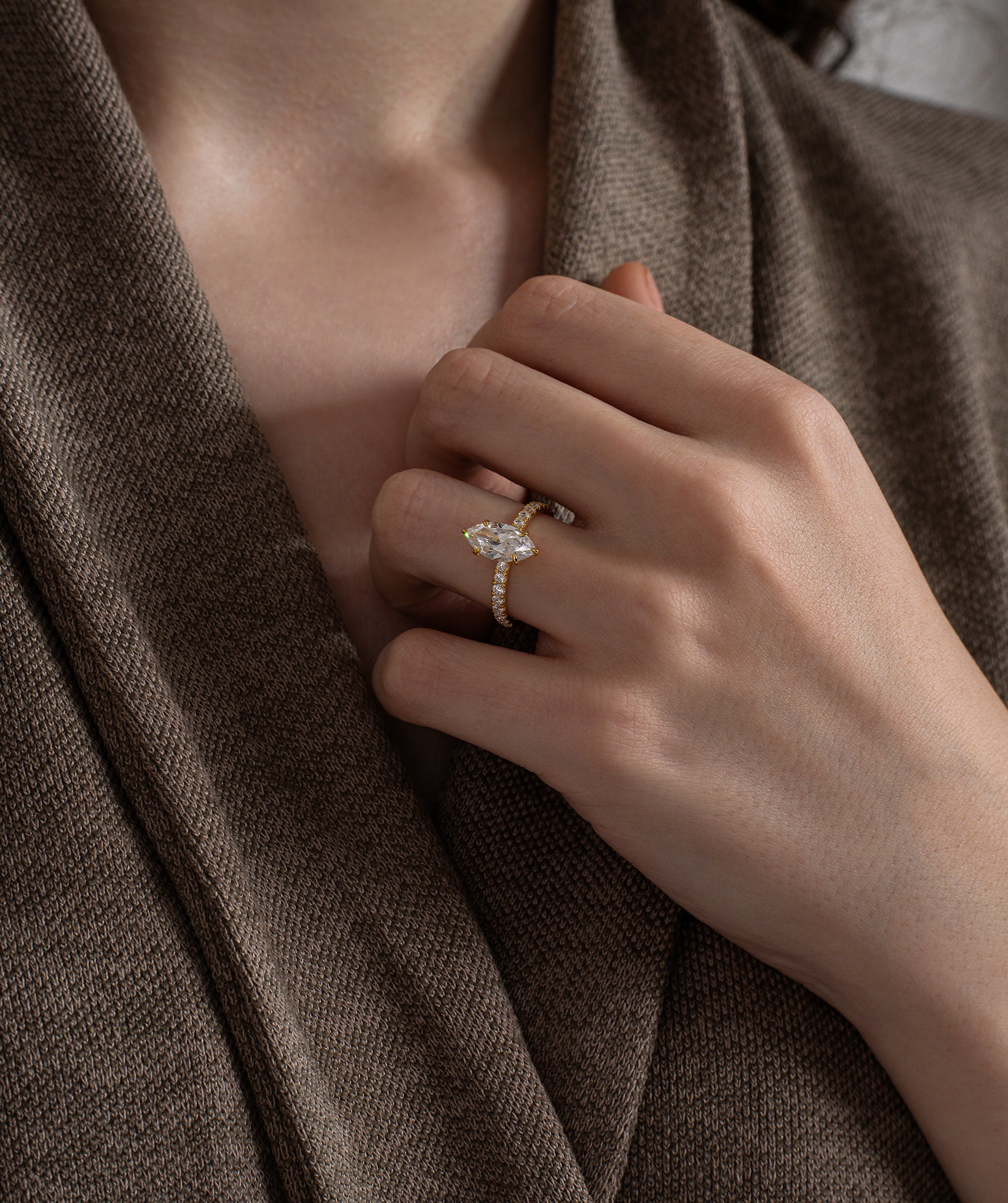 Radiant Marquise Solitaire Ring