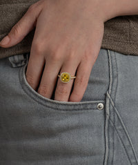 Sunlit Double Halo Cushion Ring