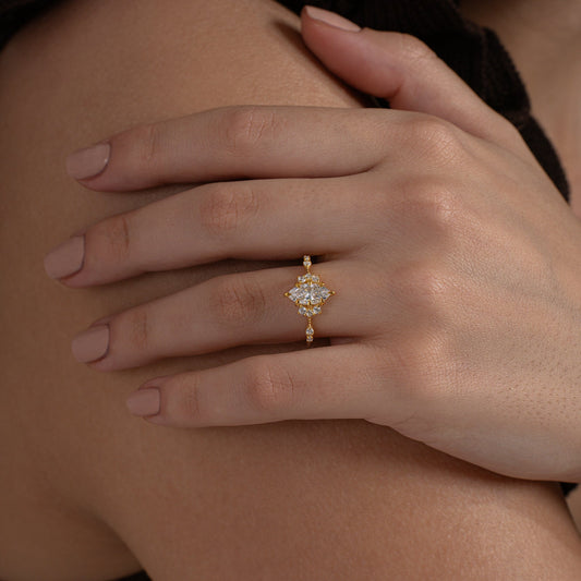 Marquise Celestial Cluster Ring