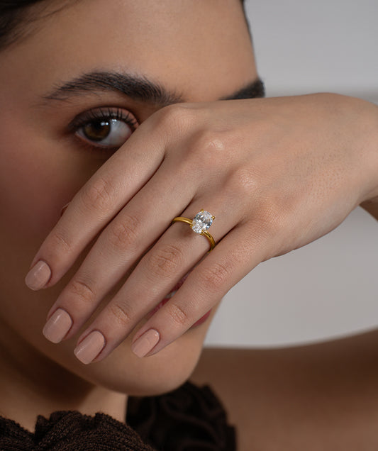 Classic Oval Solitaire Ring