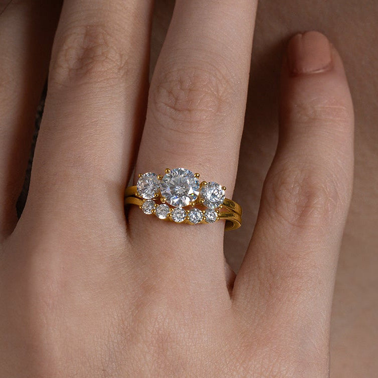 Three-Stone Solitaire Stacking Set