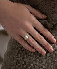 Three Stone Ring Stack Set