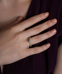 Classic Round Solitaire Pavé Ring