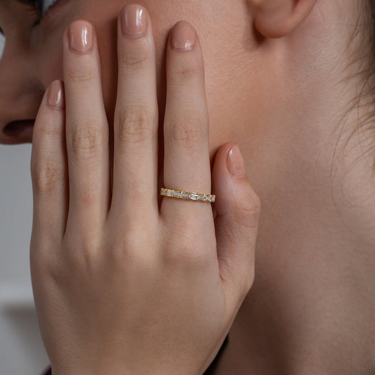 Emerald Cut Full Eternity Ring
