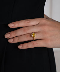 Cushion Cut Halo Pavé Band Ring