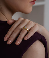Petal Prong Round Solitaire Ring