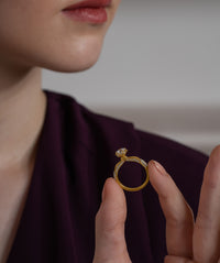 Petal Prong Round Solitaire Ring