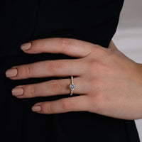 Round Solitaire Eternity Pavé Ring