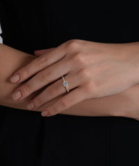 Round Solitaire Eternity Pavé Ring