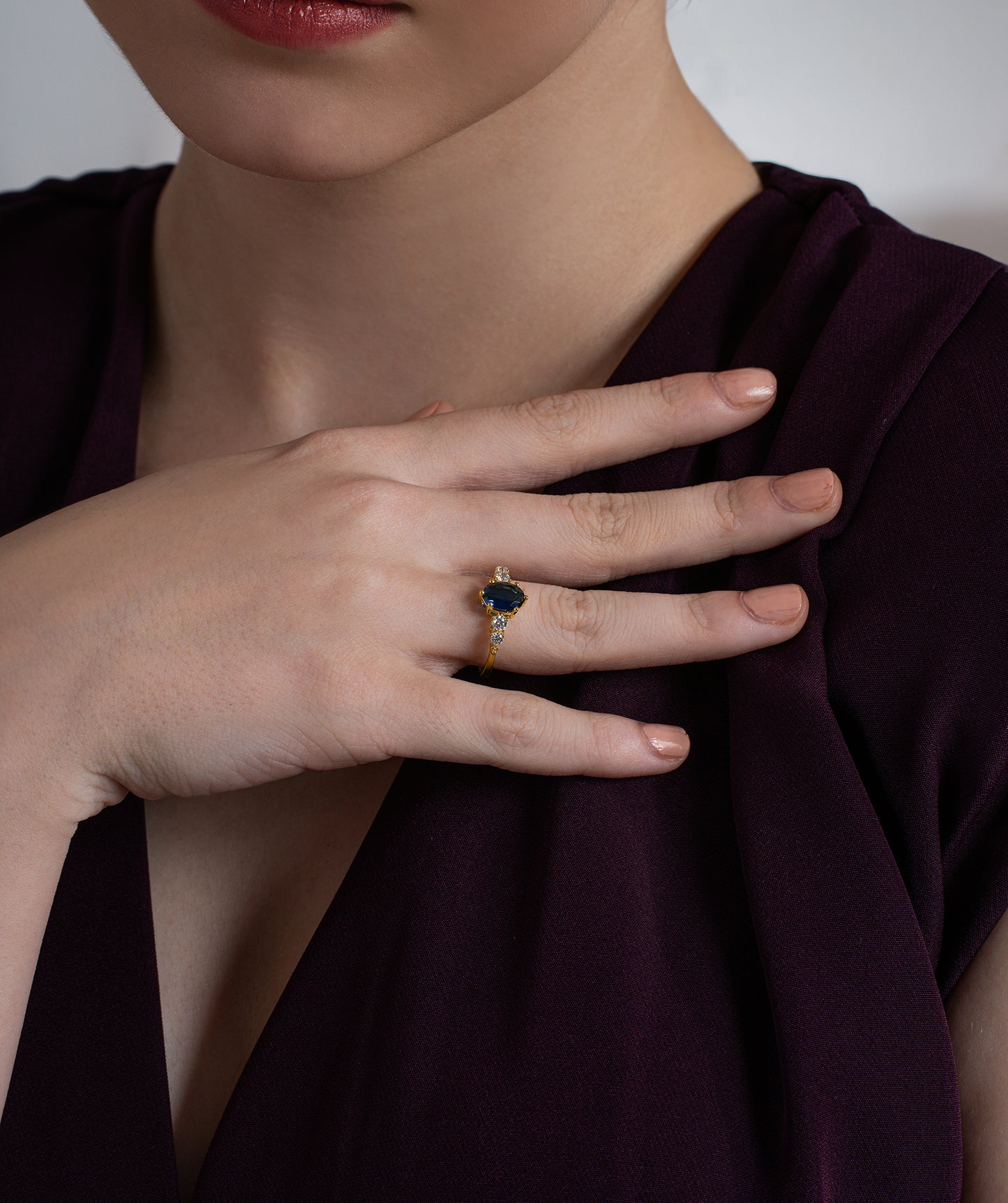 Classic Oval Cluster Ring