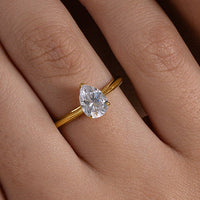 Pear Cut Classic Solitaire Ring
