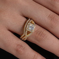 Princess Halo Twist Ring Set