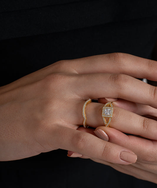 Princess Halo Twist Ring Set