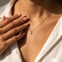 Marquise Cut Station Necklace