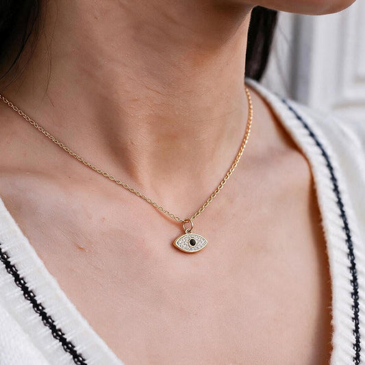 Marquise Evil Eye Pendant Necklace