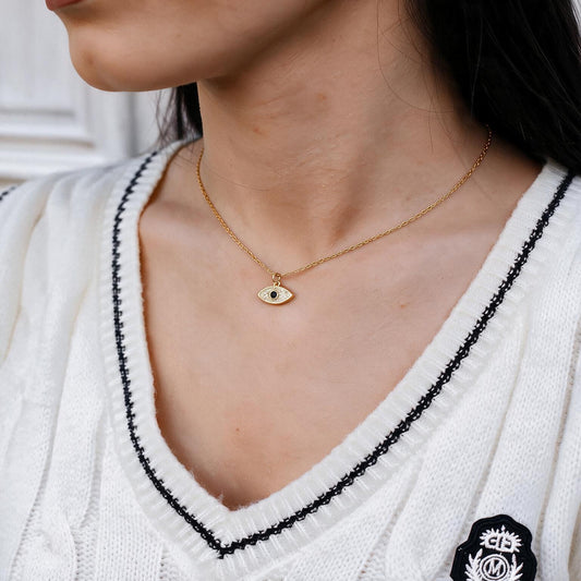 Marquise Evil Eye Pendant Necklace