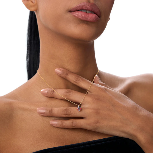 Pear Cut Solitaire Pendant Necklace