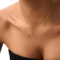 Bezel Heart Pendant Necklace