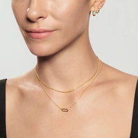 Open Link Bar Chain Necklace