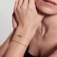 Open Oval Link Station Bracelet