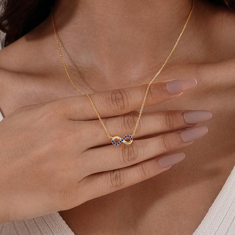 Pave Infinity Pendant Necklace