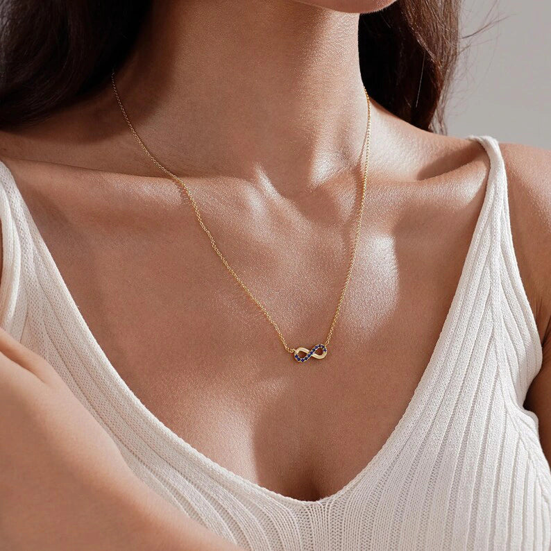 Pave Infinity Pendant Necklace