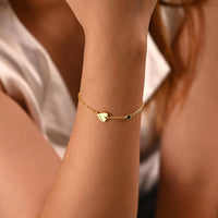 Personalised Name Heart Solitaire Bracelet