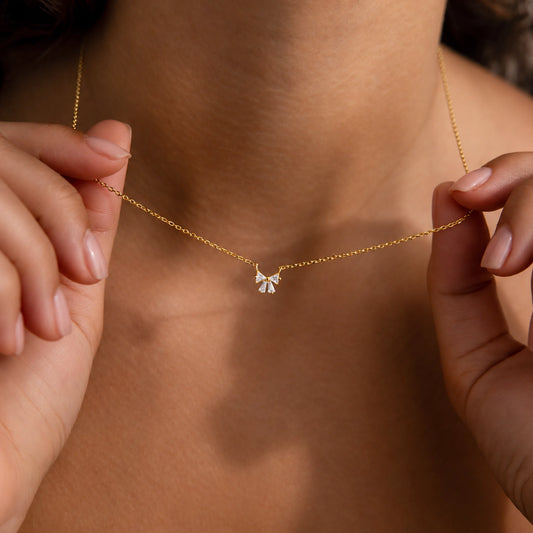 Petite Bow Pendant Necklace