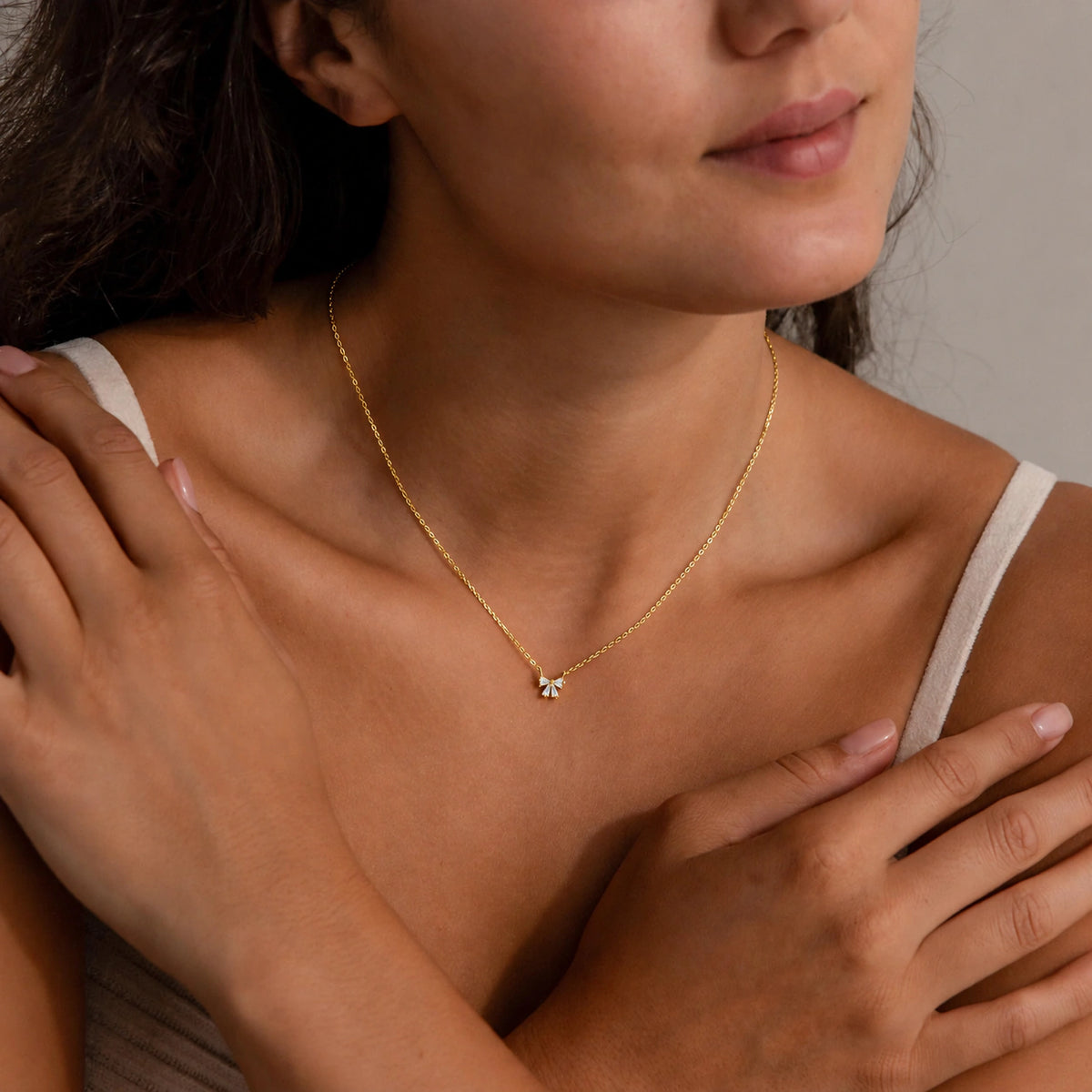 Petite Bow Pendant Necklace