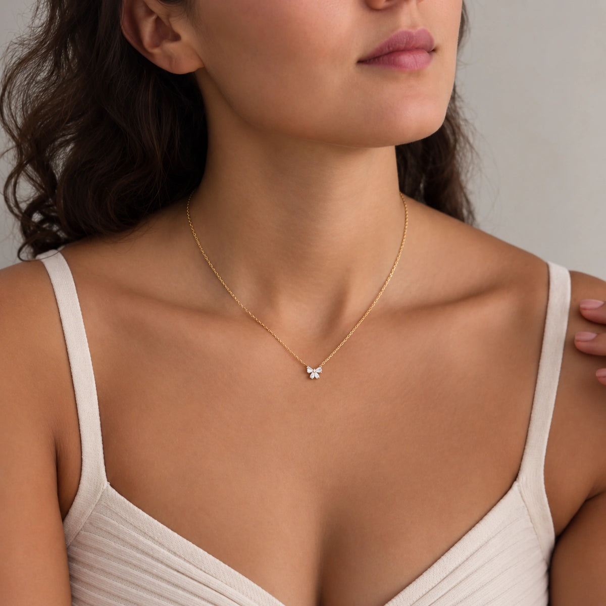 Petite Bow Pendant Necklace