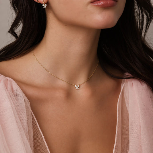 Petite Bow Pendant Necklace