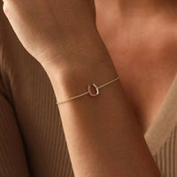 Horseshoe Chain Bracelet in Colour Stones