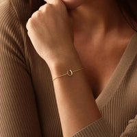 Horseshoe Chain Bracelet in Colour Stones