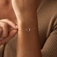 Horseshoe Chain Bracelet in Colour Stones
