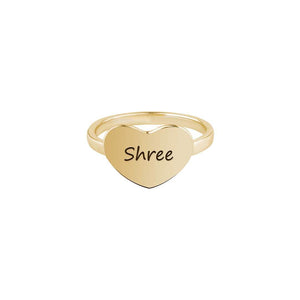 Custom Engraved Heart Promise Ring