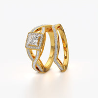 Princess Halo Twist Ring Set