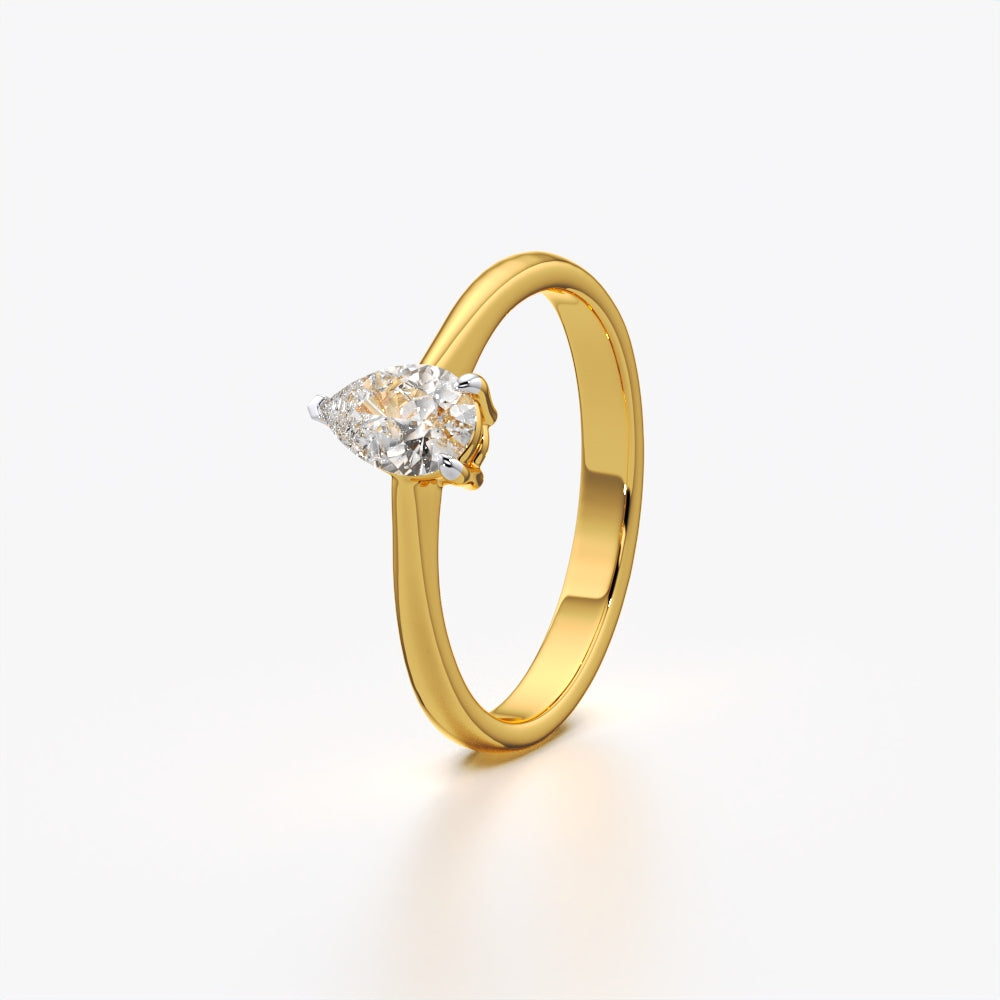 Pear Cut Classic Solitaire Ring