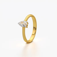 Pear Cut Classic Solitaire Ring