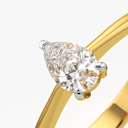 Pear Cut Classic Solitaire Ring