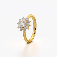 Blooming Halo Flower Ring