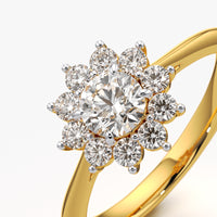 Blooming Halo Flower Ring