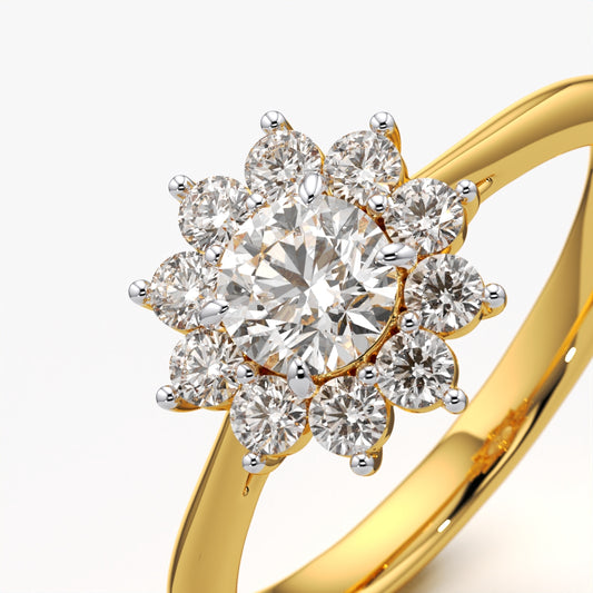 Blooming Halo Flower Ring