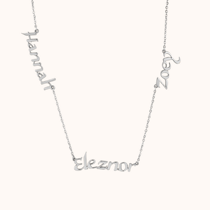 Trio Best Friends Name Necklace