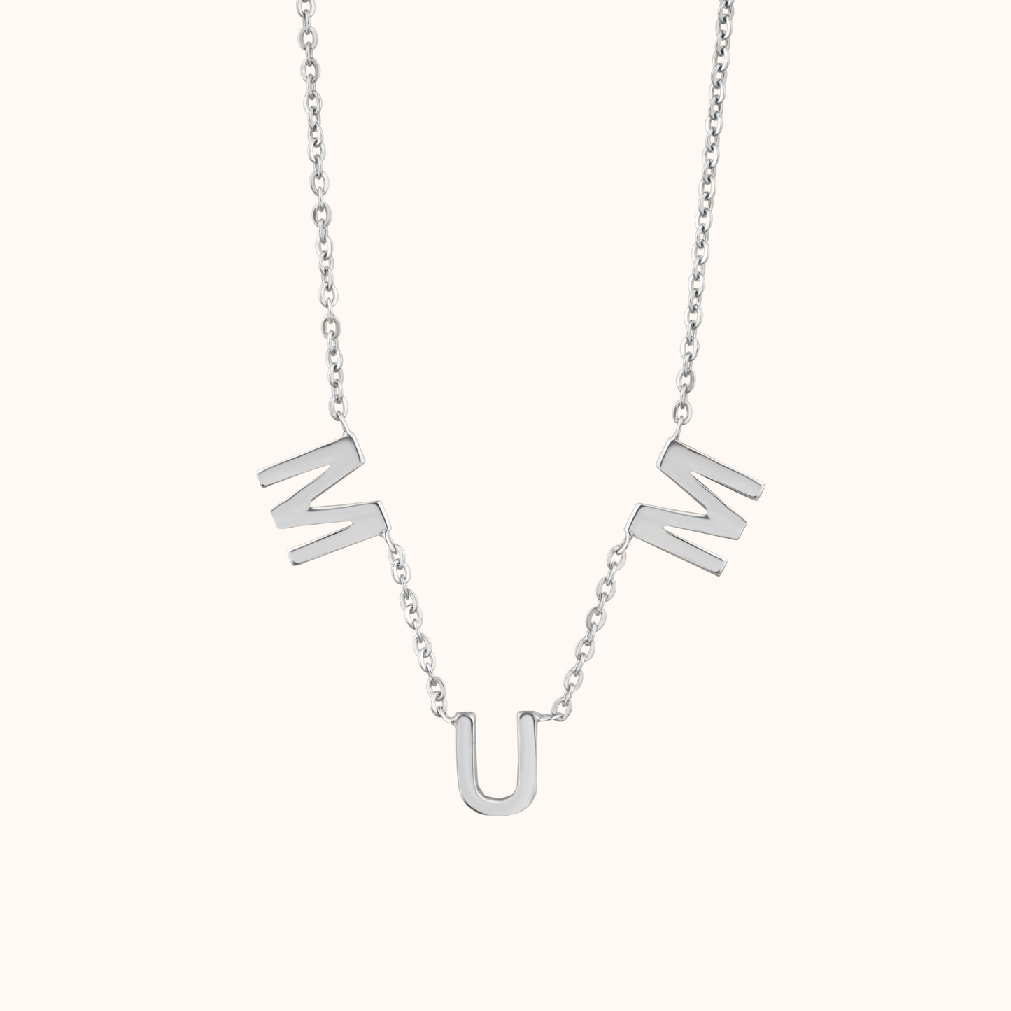 Elegant Silver Mom Necklace