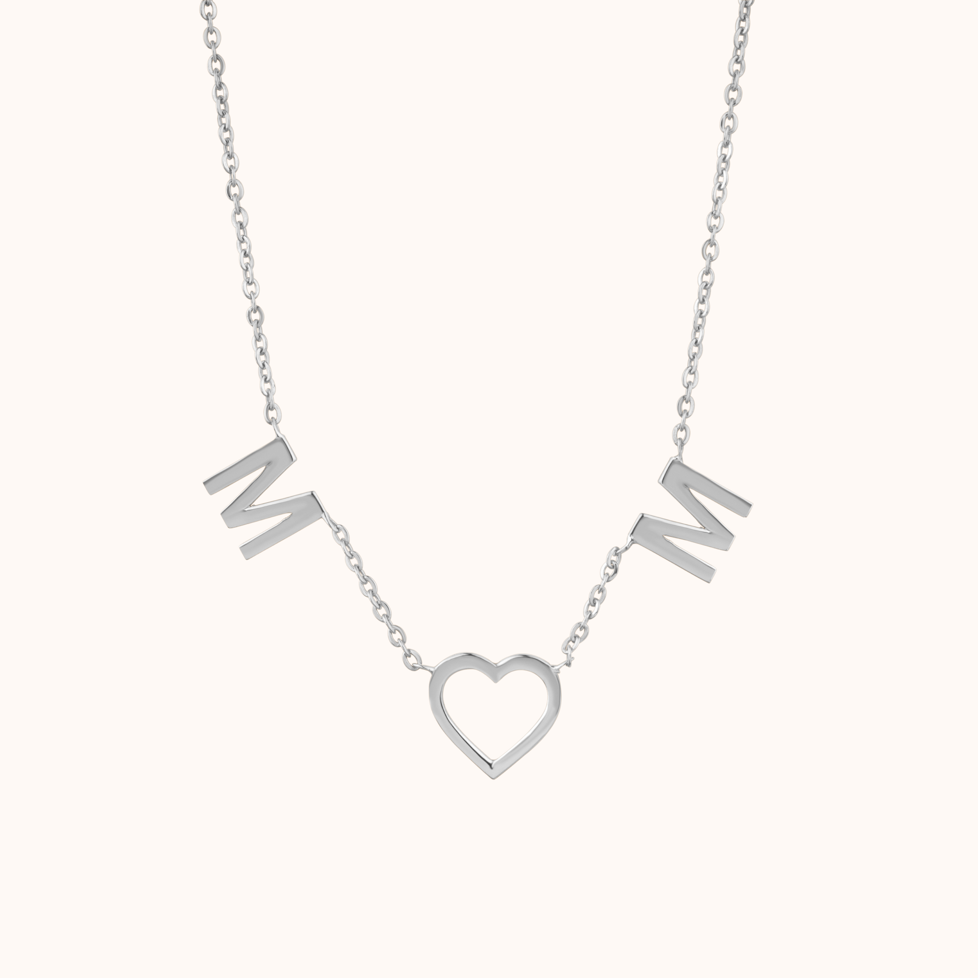 Couple Letter Silver Necklace