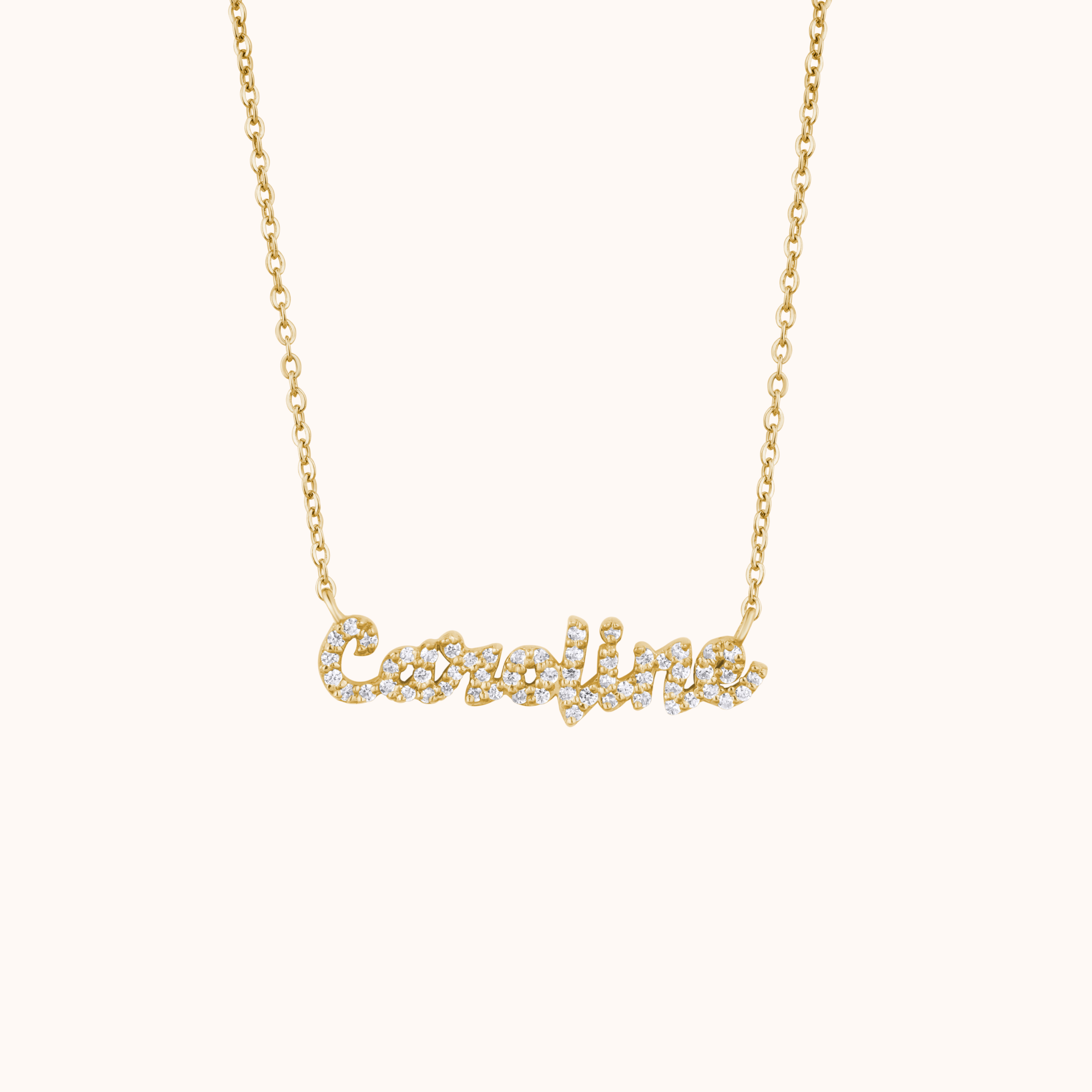 Diamond Initial Name Necklace