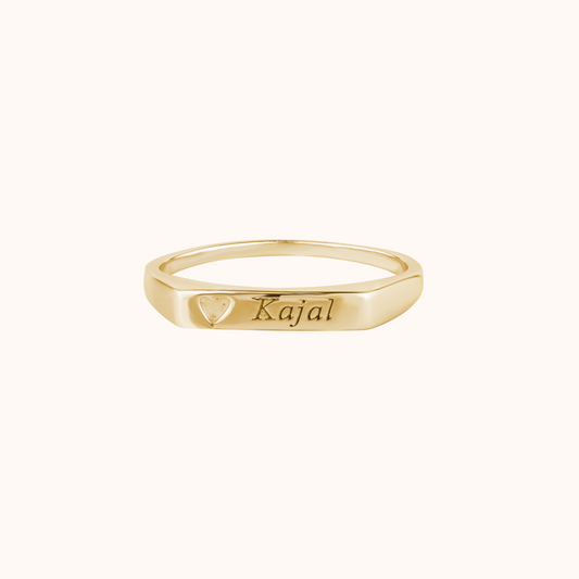 Custom Engraved Name Ring